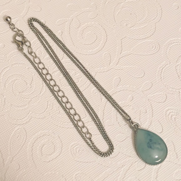 ASOS Jewelry - Blue Stone Oval Pendant Necklace
